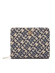 Tommy Hilfiger Portfel Th Icon Med Za W/ Flap Jacquard AW0AW18759 Niebieski. Niebieskie portfele Tommy Hilfiger, bez wzorów, z materiału. Za 269.99 zł.