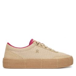 Espadryle Tommy Hilfiger. Brązowe espadryle Tommy Hilfiger, bez wzorów, bez obcasa. Za 409.99 zł.