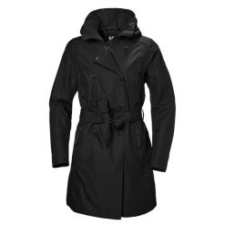 Płaszcz damski Helly Hansen Welsey II. Czarne płaszcze Helly Hansen, xl, bez wzorów, z materiału, eleganckie, bez kaptura. Za 870.00 zł.