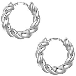 Yokoamii Kolczyki w Mosiadz z Srebrny 1 ct Damski. Szare kolczyki Yokoamii, srebrne. Za 79.99 zł.