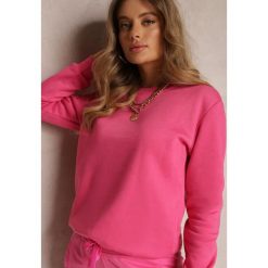 Fuksjowa Bluza Hullu. Czerwone bluzy bez kaptura Renee, na jesień, l, bez wzorów, z dzianiny, bez kaptura. W wyprzedaży za 31.99 zł.