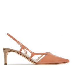Czółenka Pollini. Brązowe czółenka Pollini, bez wzorów, bez obcasa, bez zapięcia. Za 1,339.00 zł.