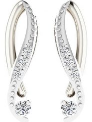 Diamant Vendôme Złote kolczyki-wkrętki z diamentami rozmiar: onesize. Szare kolczyki Diamant Vendôme, z diamentem, złote. Za 521.99 zł.