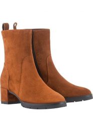 Högl Skórzane botki "Diana" w kolorze jasnobrązowym rozmiar: 40. Brązowe botki Högl, bez wzorów, eleganckie, bez obcasa, bez zapięcia. Za 379.44 zł.