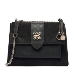 Torebka Nine West. Czarne listonoszki Nine West, bez wzorów, bez dodatków. Za 349.99 zł.