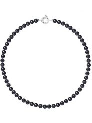 Pearline Naszyjnik z pereł w kolorze czarnym - dł. 42 cm rozmiar: onesize. Czarne naszyjniki Pearline, z materiału, z perłą, srebrne. Za 369.99 zł.