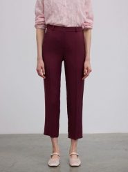 BGN Spodnie w kolorze bordowym rozmiar: 40. Czerwone spodnie materiałowe BGN, bez wzorów, z materiału. Za 91.99 zł.