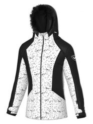 ROSSIGNOL Kurtka narciarska "Saluver" w kolorze biało-czarnym rozmiar: XL. Białe kurtki narciarskie Rossignol, m, bez wzorów, z materiału, bez kaptura, narciarskie, primaloft. Za 918.12 zł.