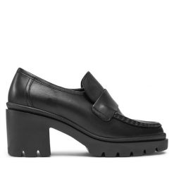 Półbuty HÖGL. Czarne półbuty wsuwane Högl, bez wzorów, bez obcasa, na obcasie. Za 479.99 zł.