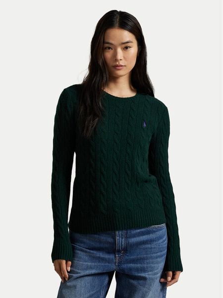 Polo Ralph Lauren Sweter 211971865009 Zielony Slim Fit. Zielone swetry Polo Ralph Lauren, l, bez wzorów, z wełny, bez ramiączek. Za 929.99 zł.