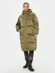 Tommy Jeans Kurtka puchowa Satin DW0DW16587 Zielony Relaxed Fit. Zielone kurtki Tommy Jeans, na zimę, xl, bez wzorów, z jeansu, bez kaptura. Za 849.99 zł.