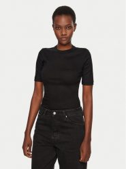 IVY OAK T-Shirt Kristin IO1100X2351 Czarny Slim Fit. Czarne t-shirty IVY & OAK, s, bez wzorów, z bawełny, bez kołnierzyka, bez ramiączek. Za 199.99 zł.