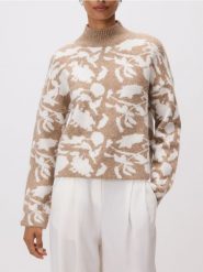 Wzorzysty sweter z półgolfem - wielobarwny. Swetry Reserved, l, bez wzorów, z dzianiny, bez ramiączek. W wyprzedaży za 89.99 zł.