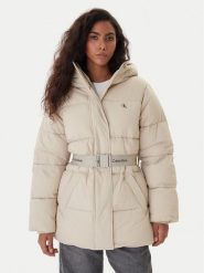 Calvin Klein Jeans Kurtka zimowa LV047D507G Beżowy Regular Fit. Brązowe kurtki Calvin Klein Jeans, na zimę, xs, bez wzorów, z jeansu, bez kaptura. Za 1,099.00 zł.