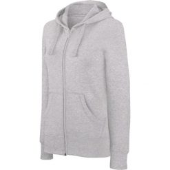 Kurtka damska z kapturem na zamek Kariban. Szare kurtki KARIBAN, s, bez wzorów, z bawełny, eleganckie, z kapturem. Za 219.00 zł.