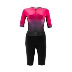 Damski strój triathlonowy Huub Collective Trisuit. Czarne kombinezony HUUB, xl, bez wzorów, sportowe, bez kołnierzyka, bez ramiączek. Za 767.25 zł.
