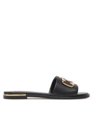DKNY Klapki K1331561 Czarny. Czarne klapki DKNY, bez wzorów, ze skóry, bez obcasa, bez zapięcia. Za 669.99 zł.