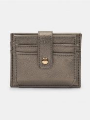 Portfel z imitacją skóry - beżowy. Brązowe portfele Sinsay, bez wzorów, ze skóry. W wyprzedaży za 9.99 zł.