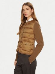 Tommy Hilfiger Kurtka puchowa WW0WW44343 Brązowy Slim Fit. Brązowe kurtki Tommy Hilfiger, l, bez wzorów, z puchu, bez kaptura. Za 879.99 zł.