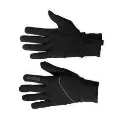 Rękawice Odlo Gloves INTENSITY SAFETY LIGHT. Czarne rękawiczki ODLO, bez wzorów, sportowe. Za 159.99 zł.