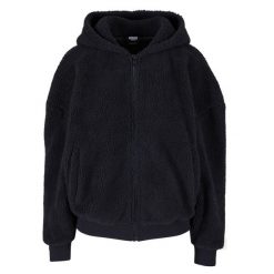Damska bluza z kapturem zapinana na zamek Urban Classics Oversize Sherpa. Czarne bluzy Urban Classics, na zimę, bez wzorów, bez ramiączek, z kapturem. Za 298.00 zł.