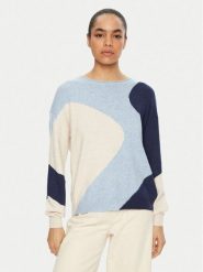 Olsen Sweter 11004260 Niebieski Regular Fit. Niebieskie swetry Olsen, bez wzorów, z syntetyku, bez ramiączek. Za 339.99 zł.