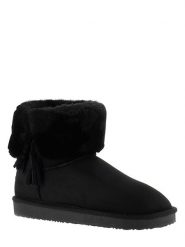 ISLAND BOOT Botki zimowe "Cinnamon" w kolorze czarnym rozmiar: 39. Czarne botki Island Boot, bez wzorów, z materiału, bez obcasa, na platformie, bez zapięcia. Za 155.49 zł.