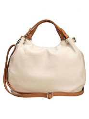 Florence Bags Torebka w kolorze kremowym - 33 x 28 x 16 cm rozmiar: onesize. Brązowe torebki klasyczne Florence Bags, bez wzorów, z materiału, przez ramię, bez dodatków. Za 401.59 zł.