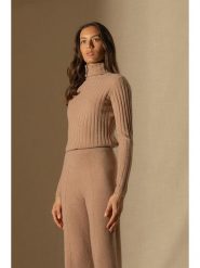 Perfect Cashmere Kaszmirowy golf "Craigton" w kolorze jasnobrązowym rozmiar: L. Brązowe swetry Perfect Cashmere, l, bez wzorów, z kaszmiru, bez ramiączek. Za 291.25 zł.