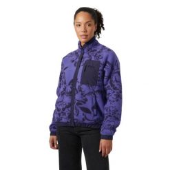 Sweter damski Helly Hansen Imperial Printed Pile Snap. Fioletowe swetry Helly Hansen, bez wzorów, z polaru, sportowe, bez ramiączek. Za 603.50 zł.