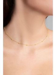 Miu Silver Pozłacany naszyjnik z elementami ozdobnymi - dł. 42 cm rozmiar: onesize. Szare naszyjniki Miu Silver, z materiału, pozłacane. Za 82.99 zł.