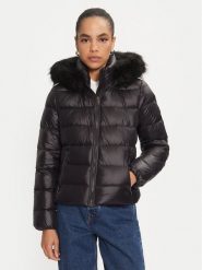 Tommy Hilfiger Kurtka puchowa WW0WW43520 Czarny Regular Fit. Czarne kurtki Tommy Hilfiger, xl, bez wzorów, z puchu, bez kaptura. Za 649.99 zł.
