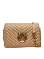 Pinko Torebka Love Click Mini AI 24-25 PLTT 100067 A0GK Beżowy. Brązowe listonoszki Pinko, bez wzorów, ze skóry, bez dodatków. Za 1,649.00 zł.