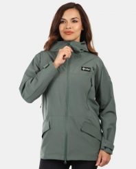 Damski outdoorowy płaszcz Kilpi AYRA-W. Zielone płaszcze Kilpi, m, bez wzorów, z materiału, bez kaptura. Za 731.89 zł.