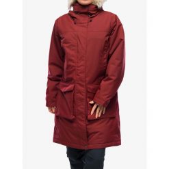 Kurtka zimowa damska Fjallraven Nuuk Lite Parka. Czerwone płaszcze Fjällräven, na zimę, bez wzorów, sportowe, bez kaptura. Za 1,658.99 zł.