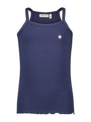 Like Flo Top w kolorze granatowym rozmiar: 104. Niebieskie topy Like Flo, bez wzorów, bez kołnierzyka, bez ramiączek. Za 57.73 zł.