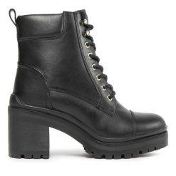 Botki Aldo. Czarne botki Aldo, bez wzorów, bez obcasa, na słupku, bez zapięcia. Za 669.99 zł.