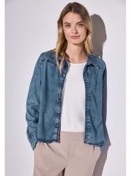 Street One Bluzka dżinsowa w kolorze niebieskim rozmiar: 42. Niebieskie bluzki Street One, bez wzorów, street, bez kołnierzyka, bez ramiączek. Za 148.61 zł.