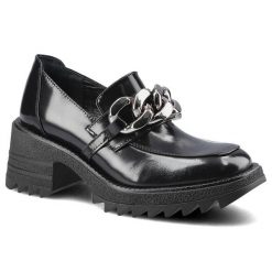 Czarne Półbuty Chebello Damskie Eleganckie Obuwie. Czarne półbuty wsuwane CheBello, bez wzorów, ze skóry, eleganckie, bez obcasa, na obcasie. Za 299.00 zł.