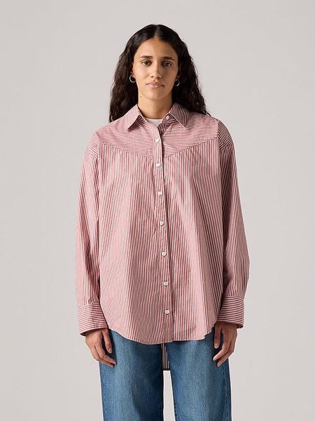Levi´s Koszula w kolorze różowo-białym rozmiar: M. Różowe koszule m, bez wzorów, z bawełny, bez kołnierzyka, bez ramiączek. Za 105.38 zł.