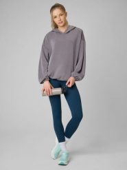 4F Legginsy treningowe szybkoschnące damskie - turkusowe L. Niebieskie legginsy 4f, bez wzorów, biznesowe. Za 179.99 zł.