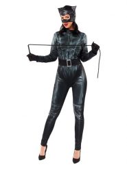 Amscan 2-częściowy kostium "Catwoman Movie" w kolorze czarnym rozmiar: L. Czarne kombinezony AMSCAN, l, bez wzorów, bez kołnierzyka, bez ramiączek. Za 88.85 zł.