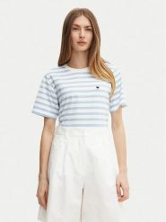 Weekend Max Mara T-Shirt Satrapo 2515971031 Niebieski Regular Fit. Niebieskie t-shirty Weekend Max Mara, s, bez wzorów, z bawełny, bez kołnierzyka, bez ramiączek. Za 429.99 zł.