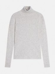 Just Cashmere Kaszmirowy golf w kolorze szarym rozmiar: L. Szare swetry Just Cashmere, l, bez wzorów, z kaszmiru, bez ramiączek. Za 500.99 zł.