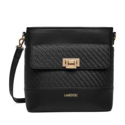 Torebka Lasocki. Czarne listonoszki Lasocki, bez wzorów, bez dodatków. Za 149.99 zł.