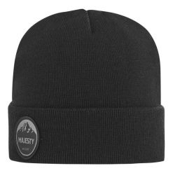 Bawełniana czapka MAJESTY Beanie. Czarne czapki zimowe Majesty, bez wzorów, z bawełny, sportowe. W wyprzedaży za 55.49 zł.