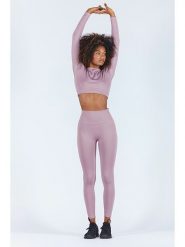 Onamaste Legginsy sportowe w kolorze lawendowym rozmiar: L/XL. Różowe legginsy Onamaste, bez wzorów, z materiału, sportowe. Za 105.95 zł.