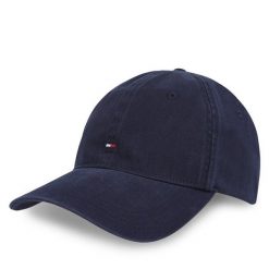 Czapka z daszkiem Tommy Hilfiger. Niebieskie czapki z daszkiem Tommy Hilfiger, bez wzorów. Za 99.99 zł.