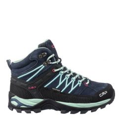 Buty trekkingowe damskie CMP RIGEL MID. Niebieskie buty trekkingowe CMP, z materiału, za kostkę, bez zapięcia. Za 420.50 zł.