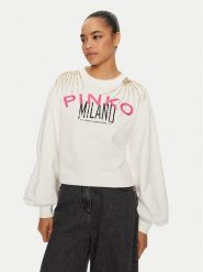 PINKO Bluzka 102827 A1LU Biały Regular Fit. Białe bluzki Pinko, s, bez wzorów, z bawełny, bez kołnierzyka, bez ramiączek. Za 1,099.00 zł.